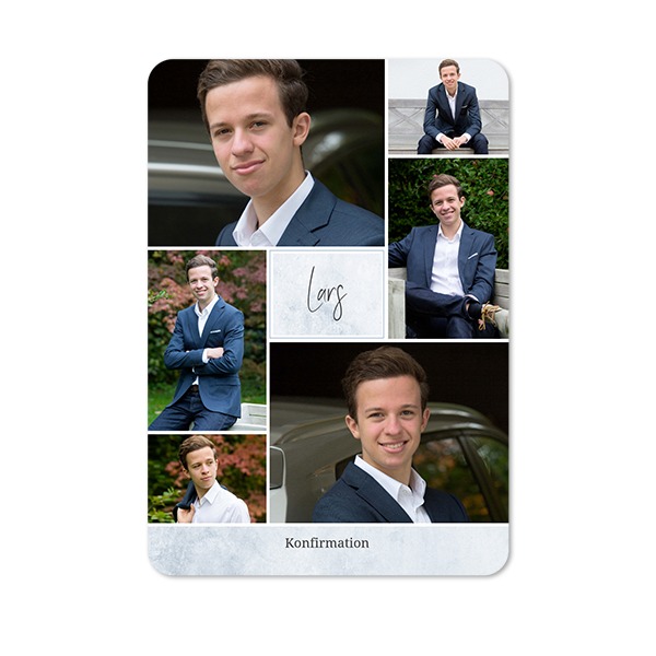 Enkle Fotokort portræt runde hjørner 10 x 14,3 cm