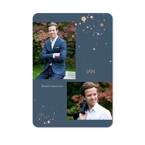 Enkle Fotokort portræt runde hjørner 10 x 14,3 cm