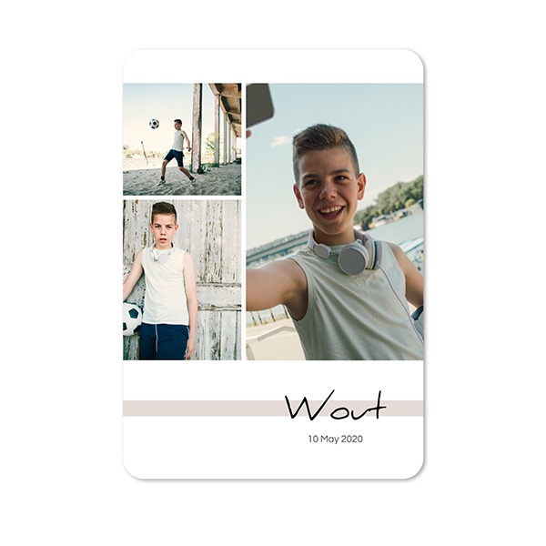 Single Card portrait rounded corners 10 x 14,3 cm