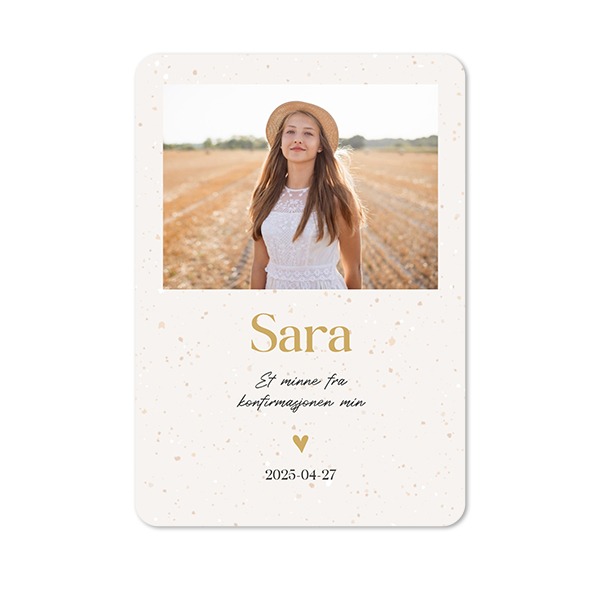 Enkle Fotokort stående runde hjørner 10 x 14,3 cm