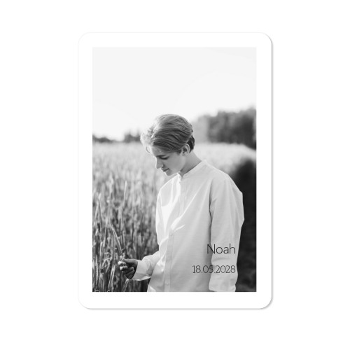 Enkle Fotokort stående runde hjørner 10 x 14,3 cm