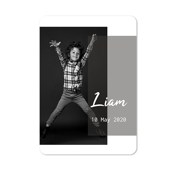 Single Card portrait rounded corners 10 x 14,3 cm