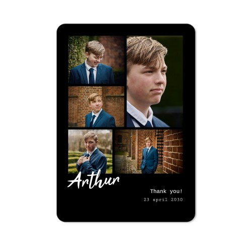 Single Card portrait rounded corners 10 x 14,3 cm