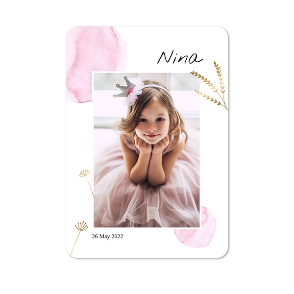 Single Card portrait rounded corners 10 x 14,3 cm