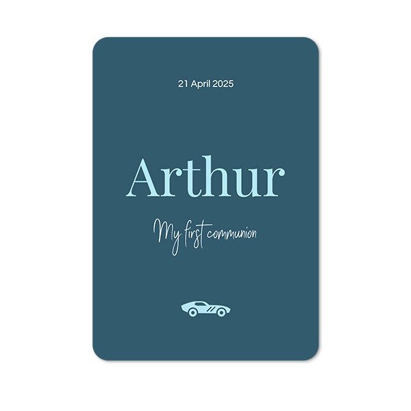 Single Card portrait rounded corners 10 x 14,3 cm
