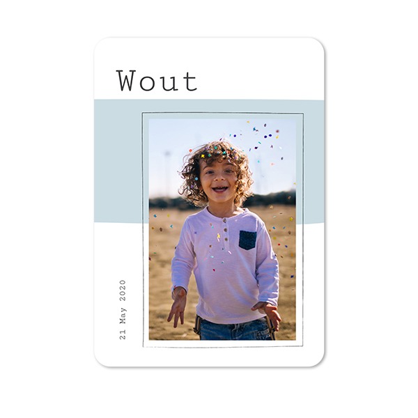 Single Card portrait rounded corners 10 x 14,3 cm