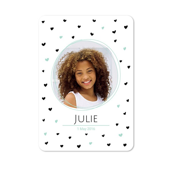 Single Card portrait rounded corners 10 x 14,3 cm