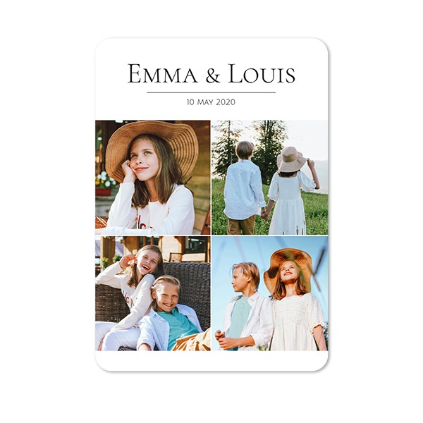 Single Card portrait rounded corners 10 x 14,3 cm