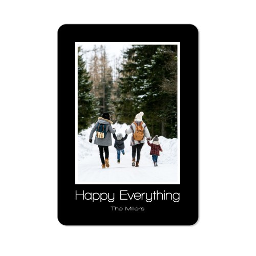 Faire-part 1 volet portrait coins arrondis 10 x 14,3 cm