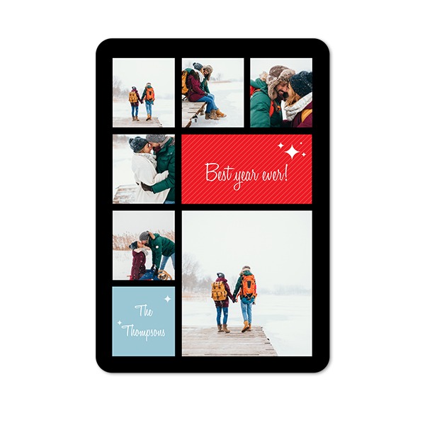 Faire-part 1 volet portrait coins arrondis 10 x 14,3 cm