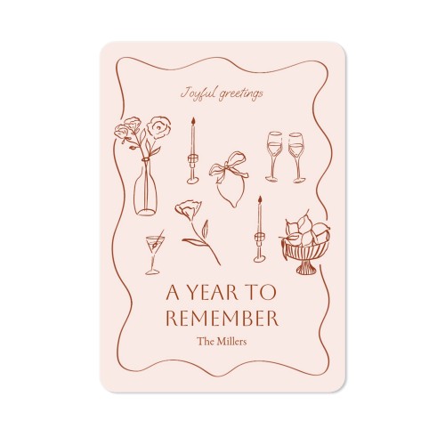 Faire-part 1 volet portrait coins arrondis 10 x 14,3 cm Faire-part 1 volet portrait coins arrondis 10 x 14,3 cm