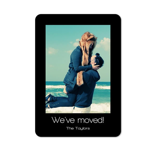 Faire-part 1 volet portrait coins arrondis 10 x 14,3 cm