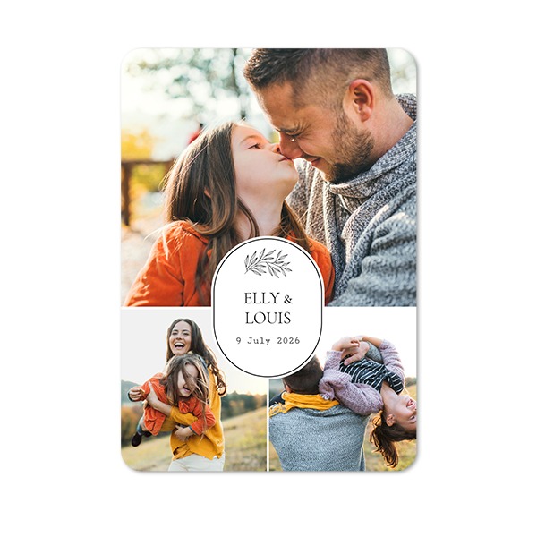 Single Card portrait rounded corners 10 x 14,3 cm