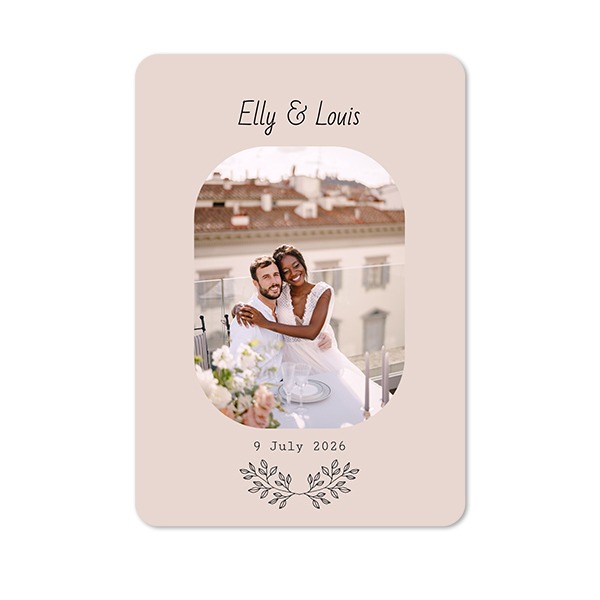 Single Card portrait rounded corners 10 x 14,3 cm