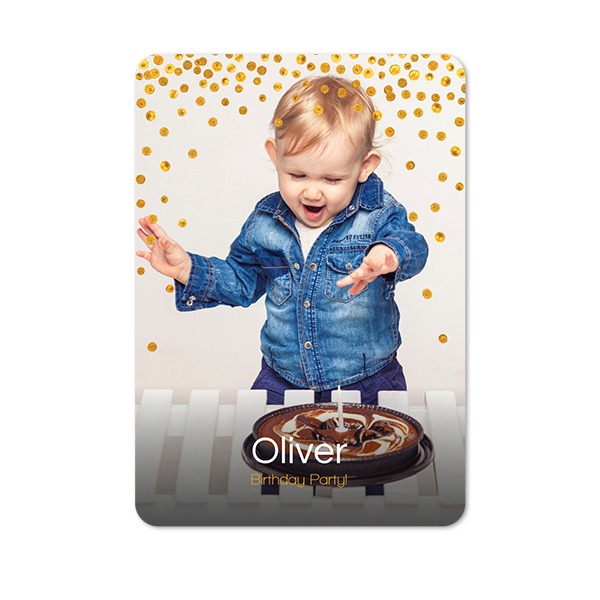 Single Card portrait rounded corners 10 x 14,3 cm