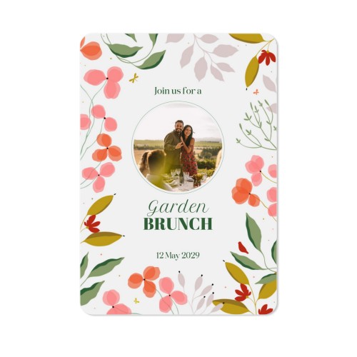 Grusskarte Hochformat mit abgerundeten Ecken 10 x 14,3 cm