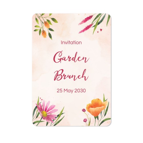 Single Card portrait rounded corners 10 x 14,3 cm
