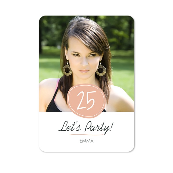 Single Card portrait rounded corners 10 x 14,3 cm