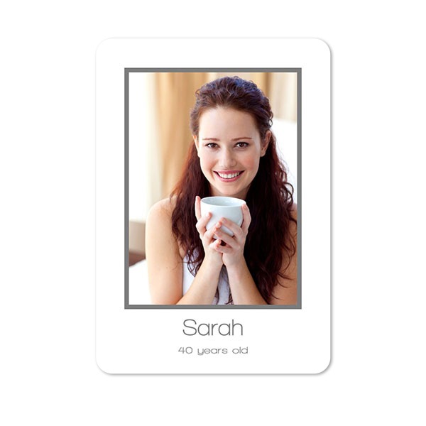 Single Card portrait rounded corners 10 x 14,3 cm