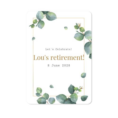 Single Card portrait rounded corners 10 x 14,3 cm