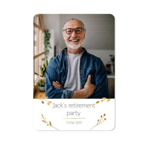 Single Card portrait rounded corners 10 x 14,3 cm