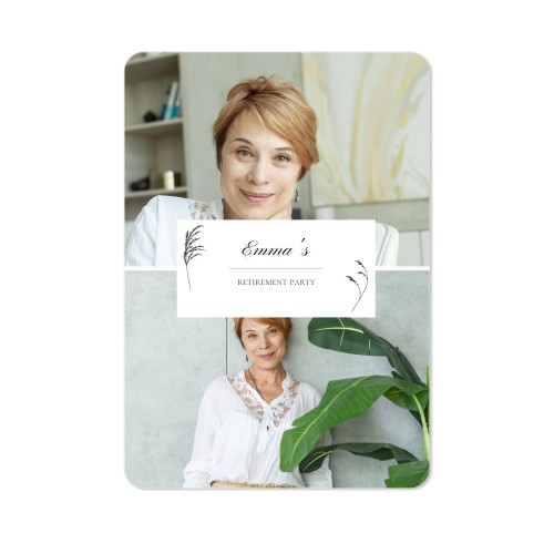 Enkle Fotokort portræt runde hjørner 10 x 14,3 cm