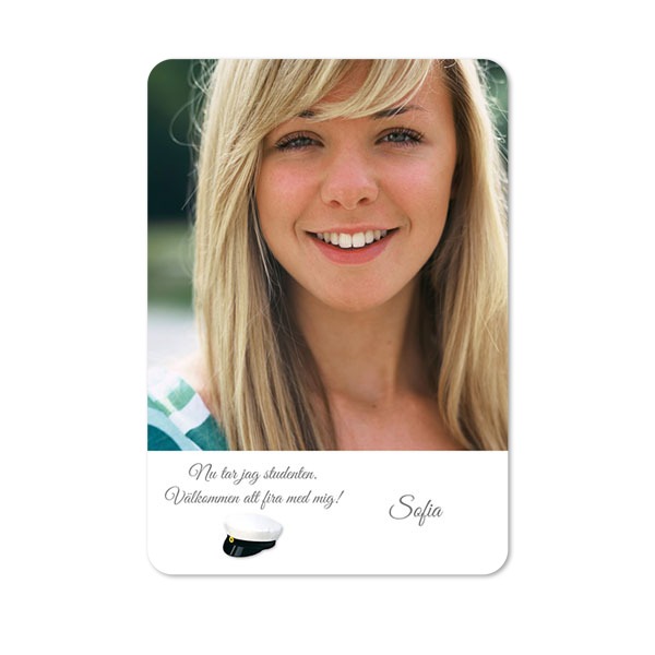 Enkla Fotokort stående rundade hörn 10 x 14,3 cm