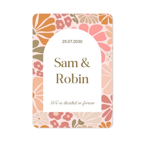 Boho Floral Arch Invitation