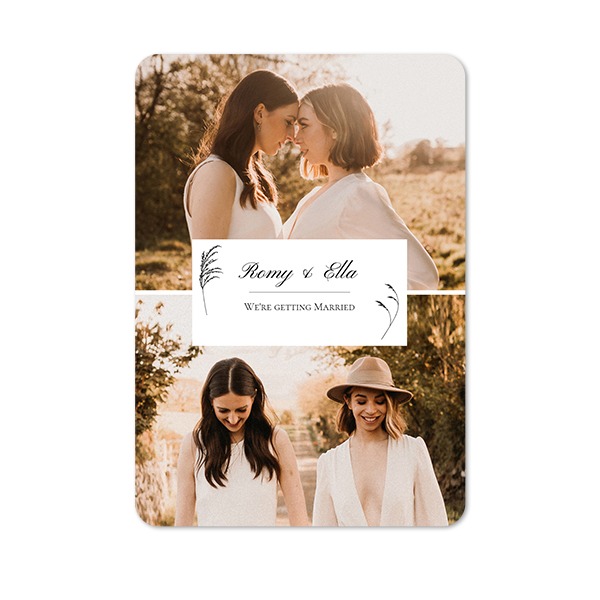 Single Card portrait rounded corners 10 x 14,3 cm