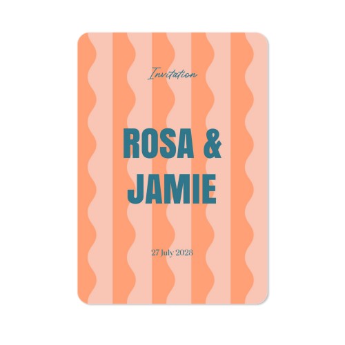 Color Blocking Waves Invitation