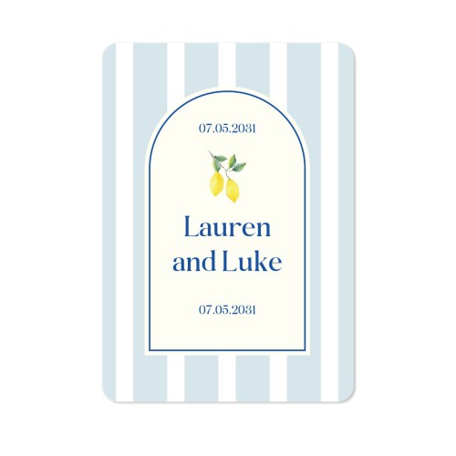 Dolce Vita Lemon Stripes Invitation