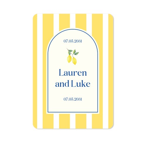 Dolce Vita Lemon Stripes Invitation