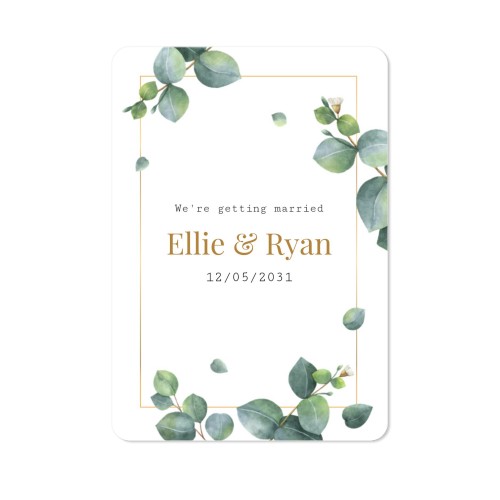 Single Card portrait rounded corners 10 x 14,3 cm