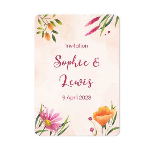 Single Card portrait rounded corners 10 x 14,3 cm