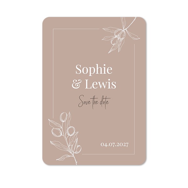 Single Card portrait rounded corners 10 x 14,3 cm
