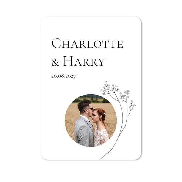 Single Card portrait rounded corners 10 x 14,3 cm