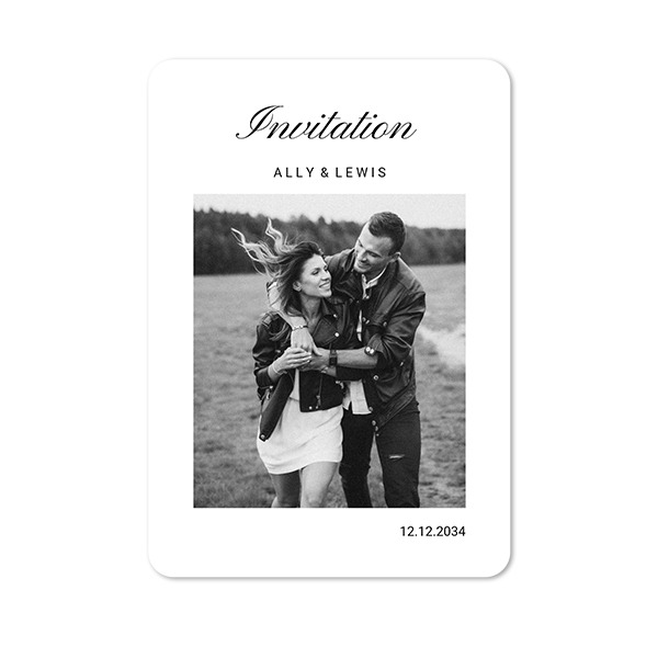 Enkla Fotokort stående rundade hörn 10 x 14,3 cm