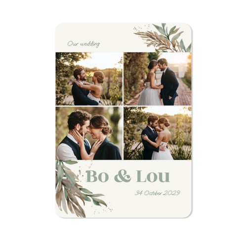 Single Card portrait rounded corners 10 x 14,3 cm