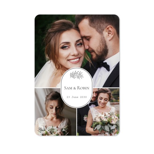 Single Card portrait rounded corners 10 x 14,3 cm
