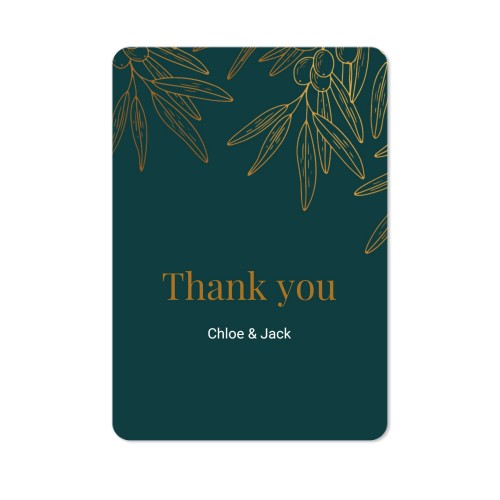 Faire-part 1 volet portrait coins arrondis 10 x 14,3 cm