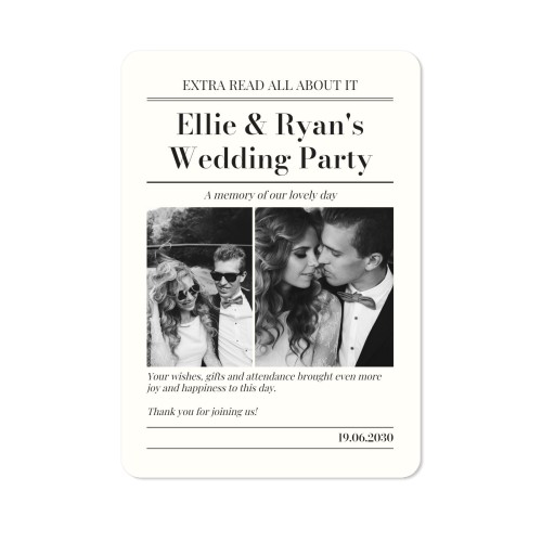 Single Card portrait rounded corners 10 x 14,3 cm