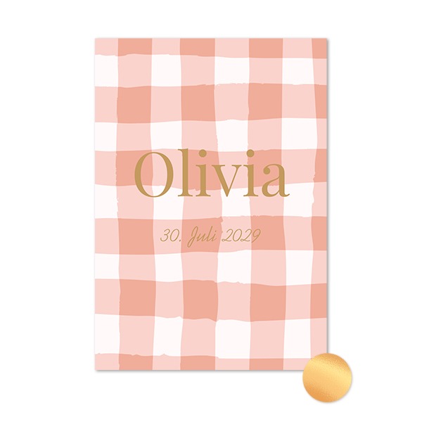 Gold Foil Photo Card Portrait 10 x 14,3 cm