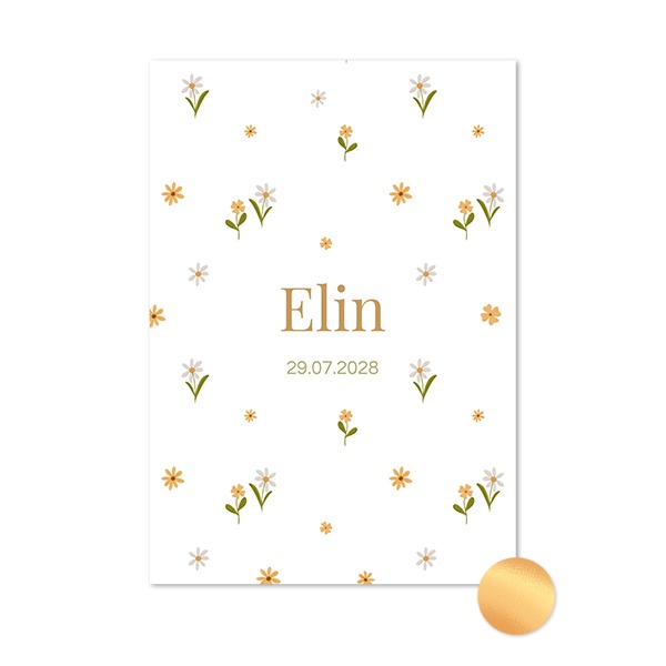 Gold Foil Photo Card Portrait 10 x 14,3 cm