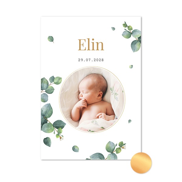 Gold Foil Photo Card Portrait 10 x 14,3 cm