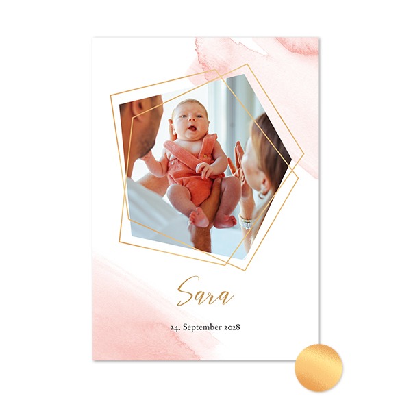 Gold Foil Photo Card Portrait 10 x 14,3 cm