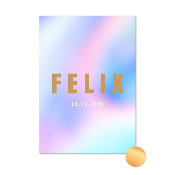 Gold Foil Photo Card Portrait 10 x 14,3 cm