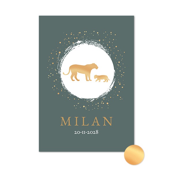 LionSilhouetteMotherTOBirthFoil