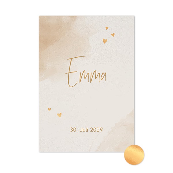 Gold Foil Photo Card Portrait 10 x 14,3 cm