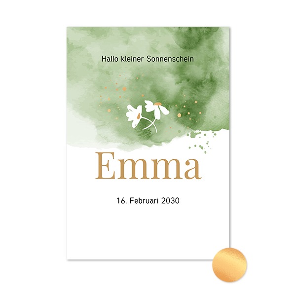 Gold Foil Photo Card Portrait 10 x 14,3 cm