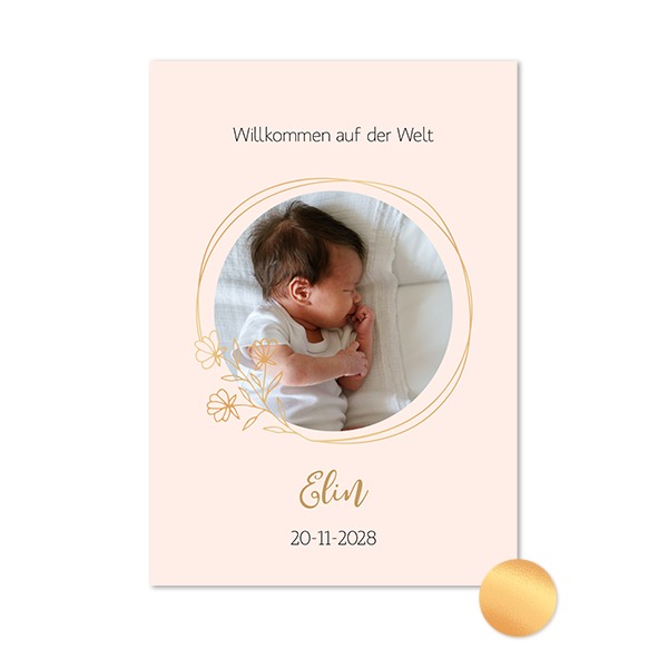Gold Foil Photo Card Portrait 10 x 14,3 cm